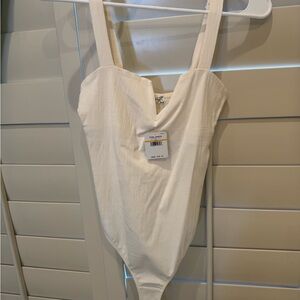 Free People Ivory Bodysuit